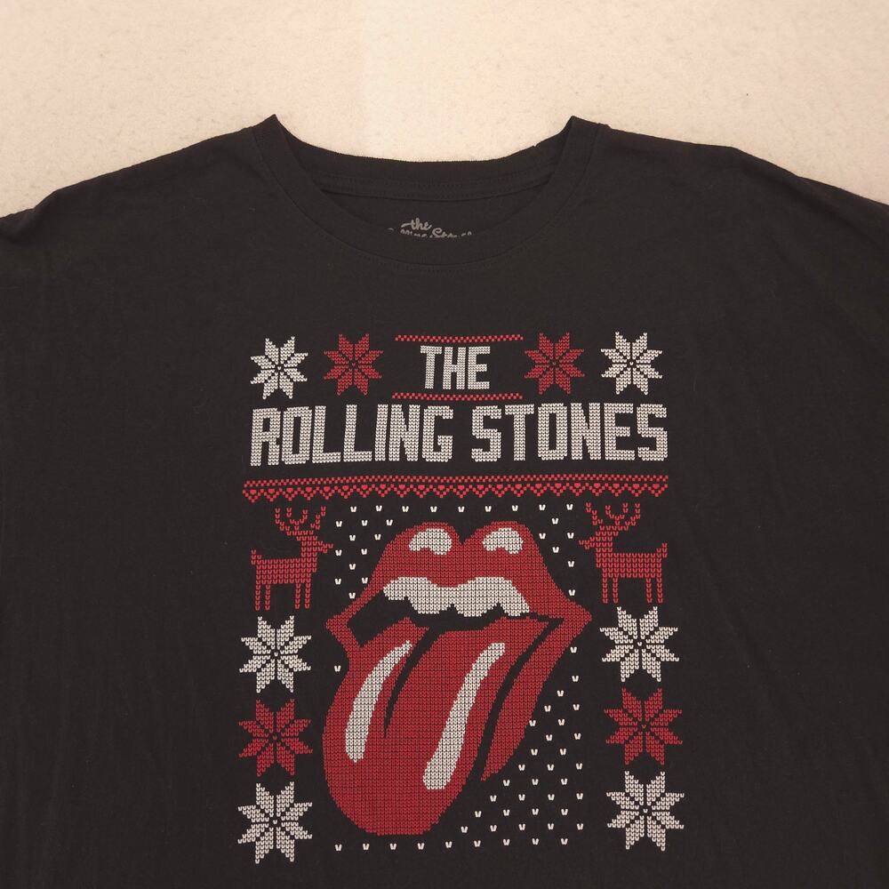 Rolling Stones Band Graphic Short Sleeve T Shirt Womens Size Large L Black White